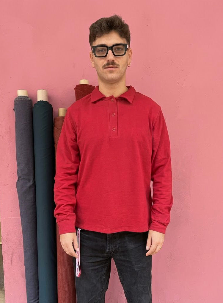 Polo Rio in caldo cotone rosso
