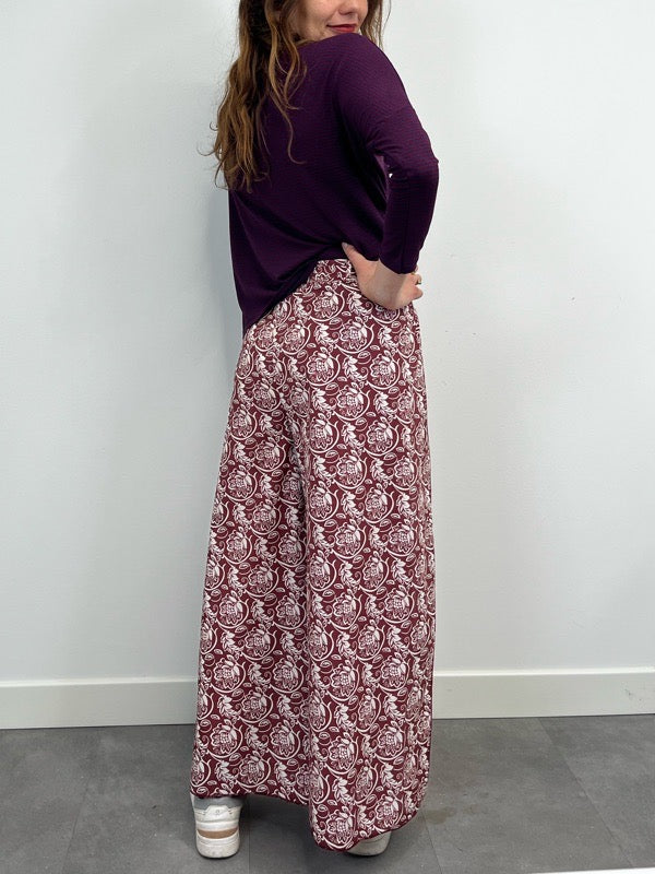 Pantalone Chandra cotone popeline fantasia