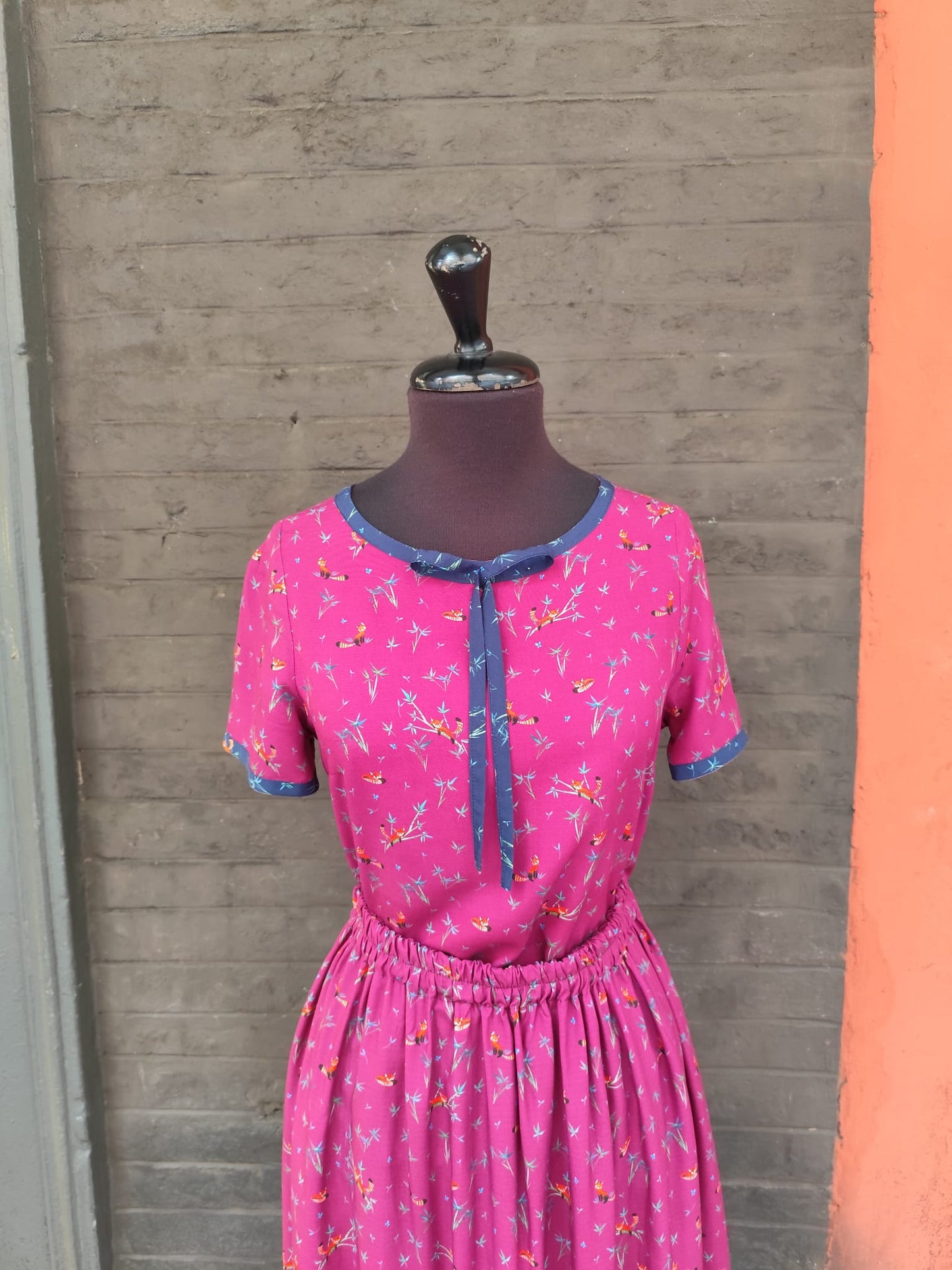 Blusa Cindy lampone panda rosso