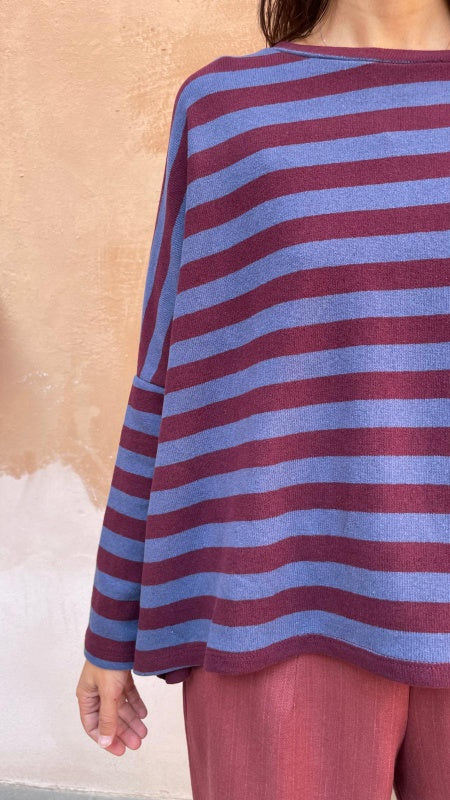 Maglia Ayaka nuvole e vin brulé caldo cotone