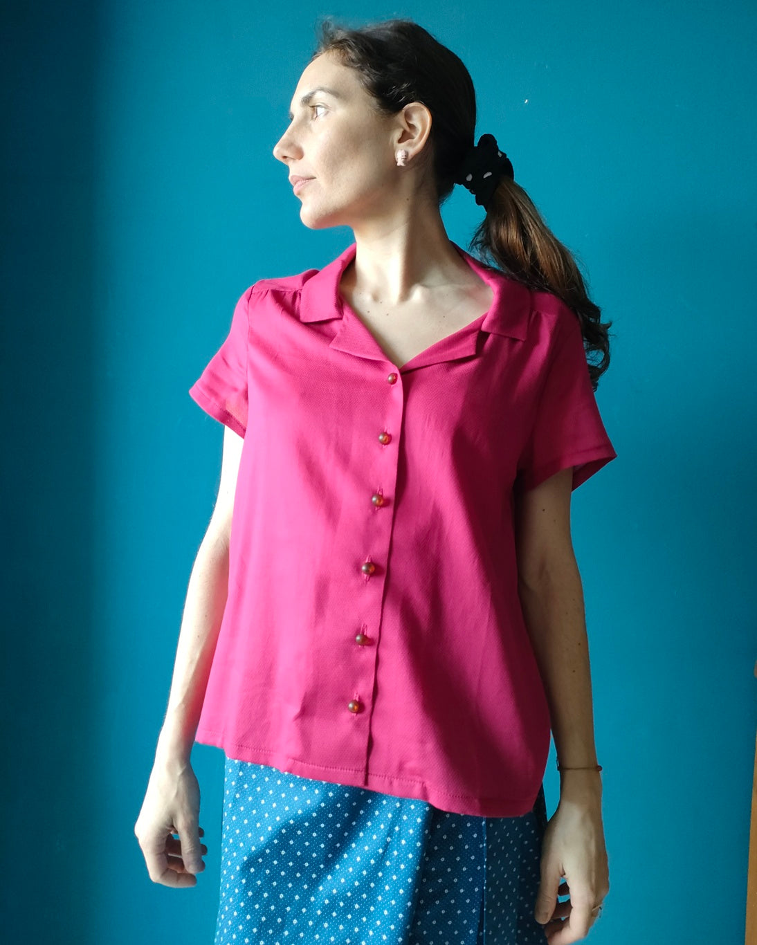 Camicetta Marilyn viscosa rossa