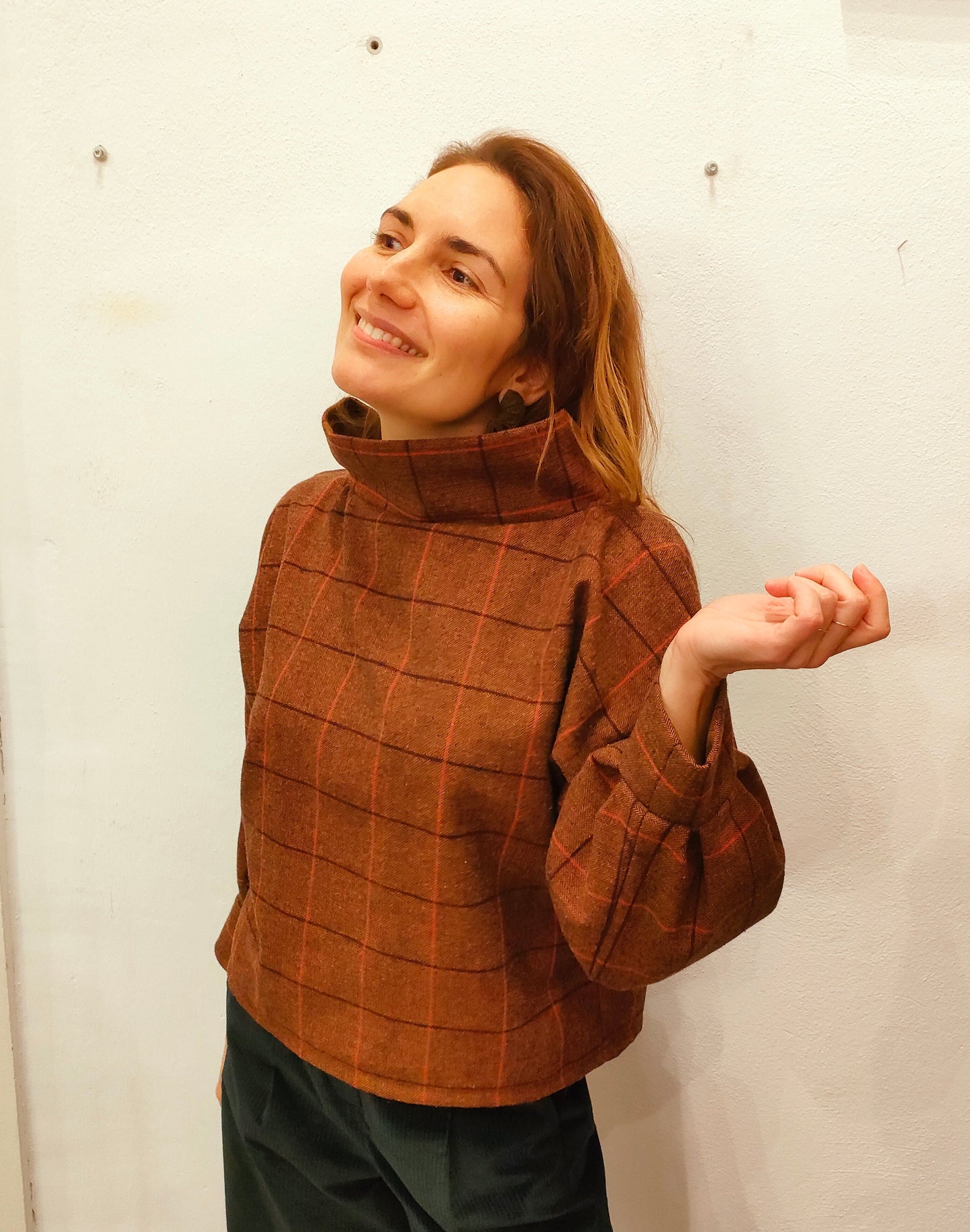 Maglia Juliet in lana spinata ruggine