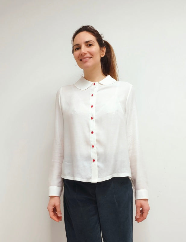 Camicetta in viscosa bianca