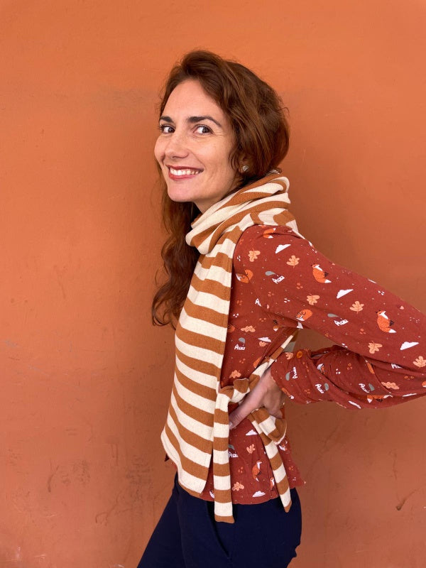 Gilet Fiamma Crème Caramel in caldo cotone