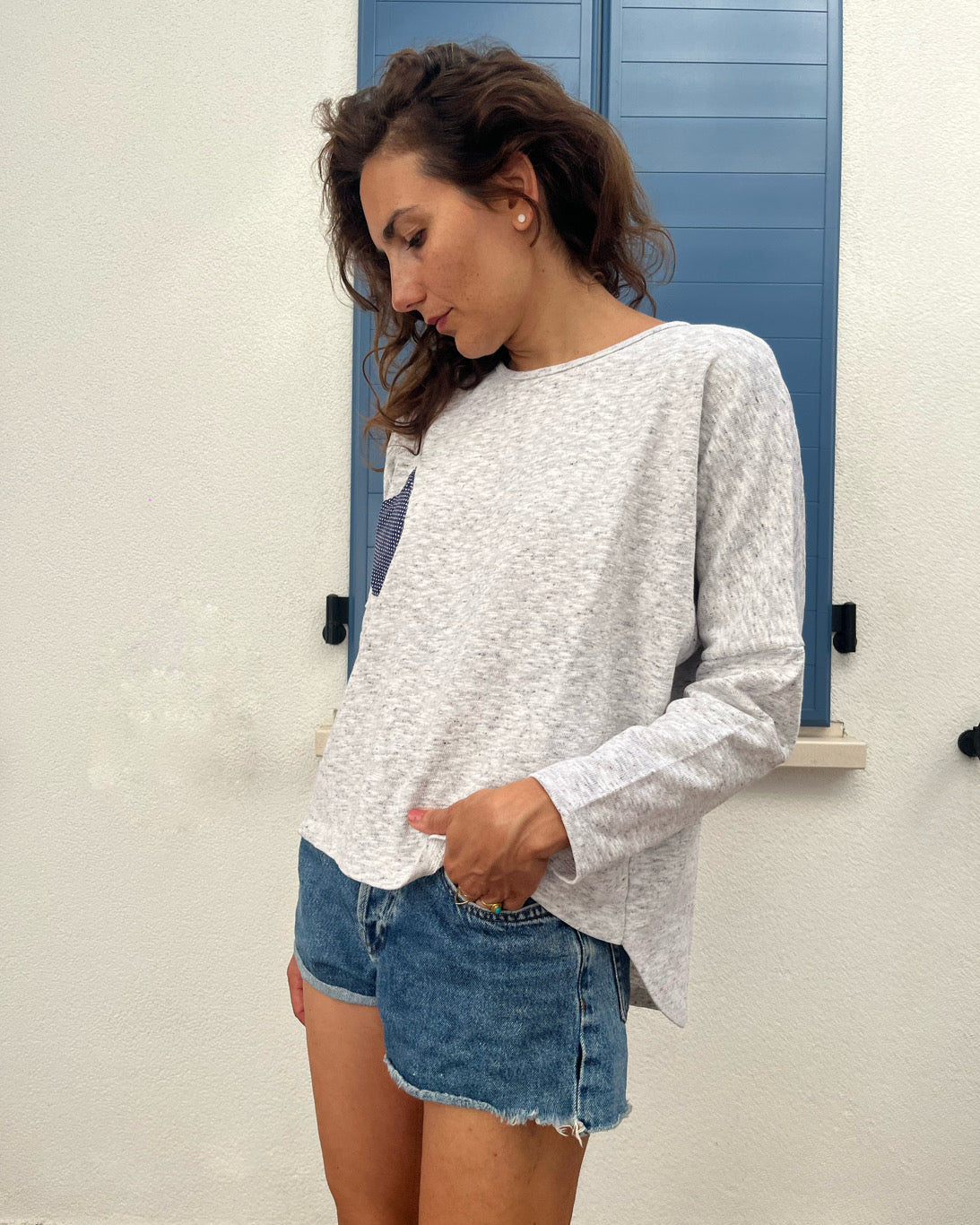 Maglia Tsuki grigio mélange