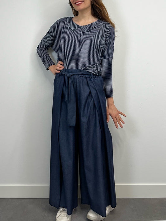 Pantalone Chandra cotone chambray