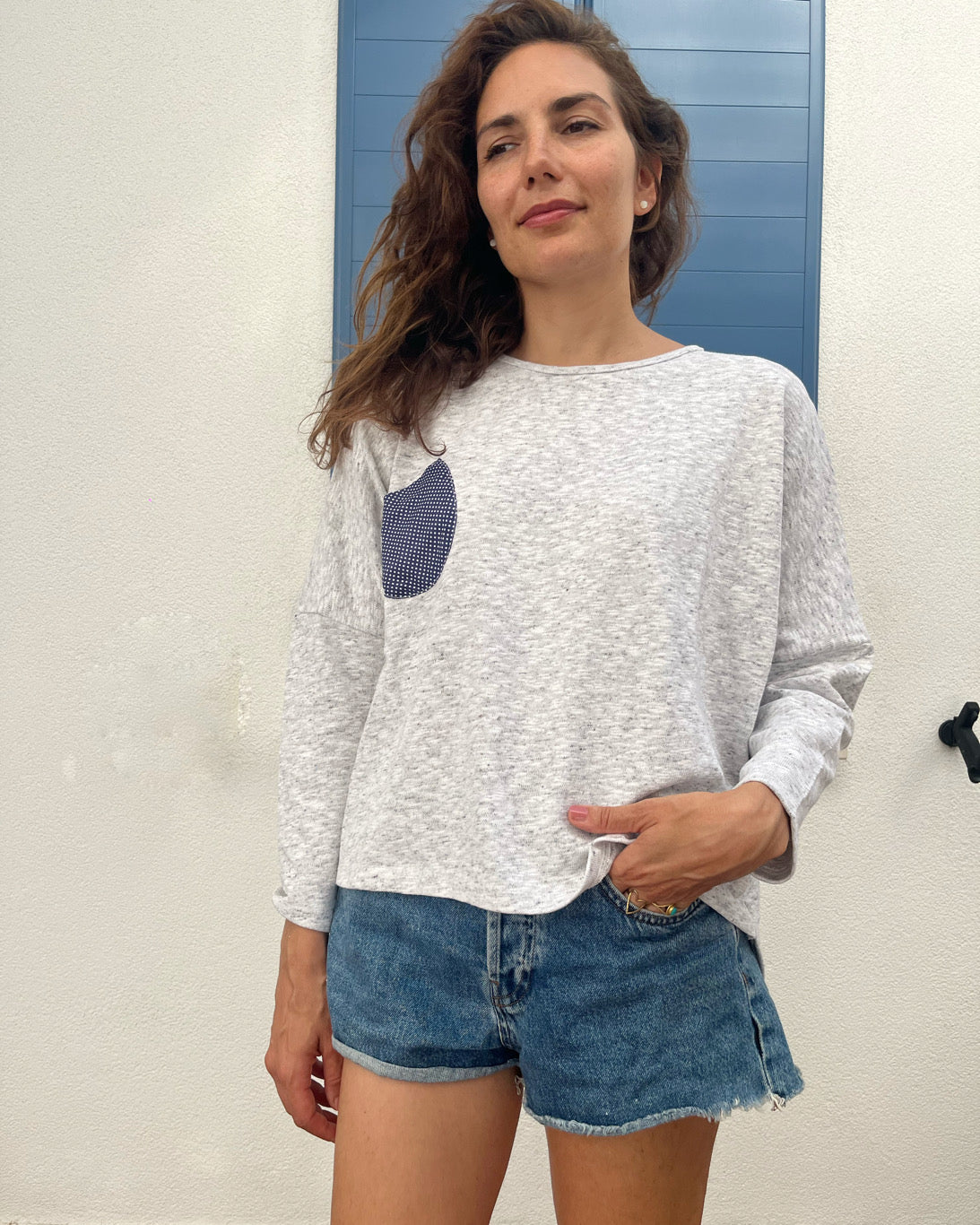 Maglia Tsuki grigio mélange