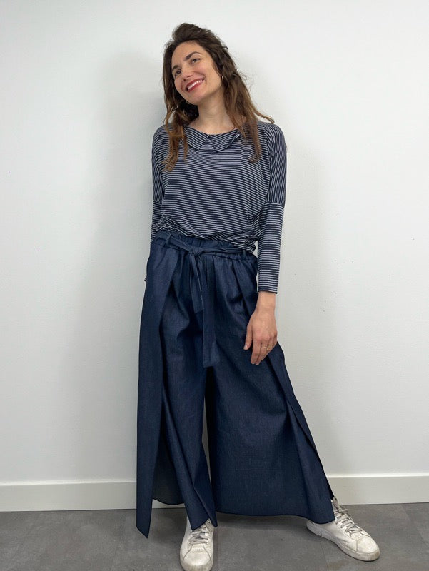 Pantalone Chandra cotone chambray