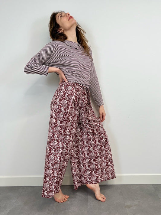 Pantalone Chandra cotone popeline fantasia