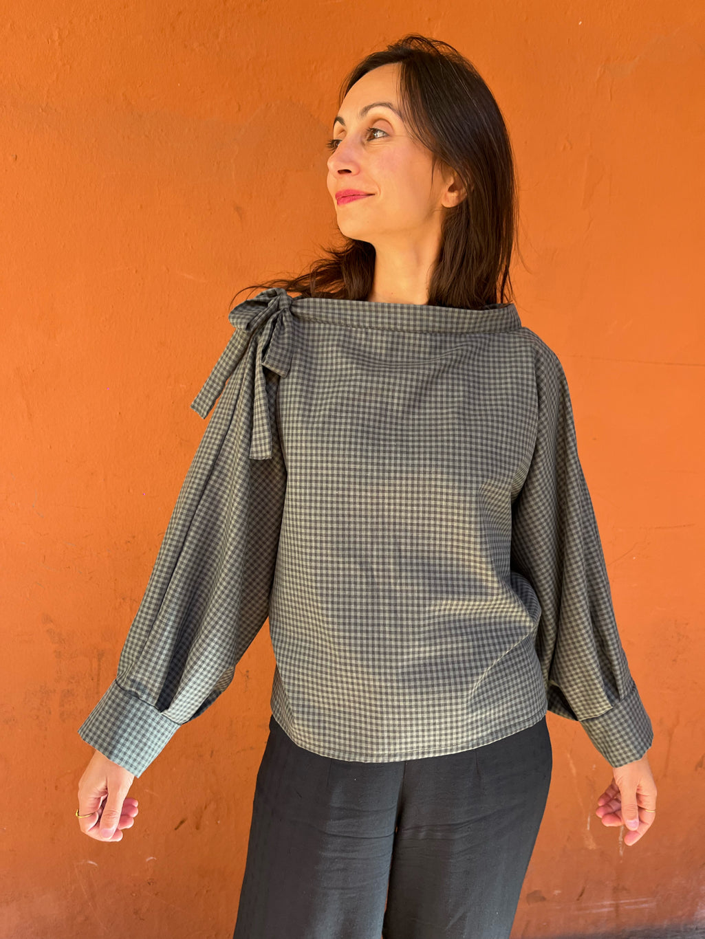 Juicy cotone vichy oliva