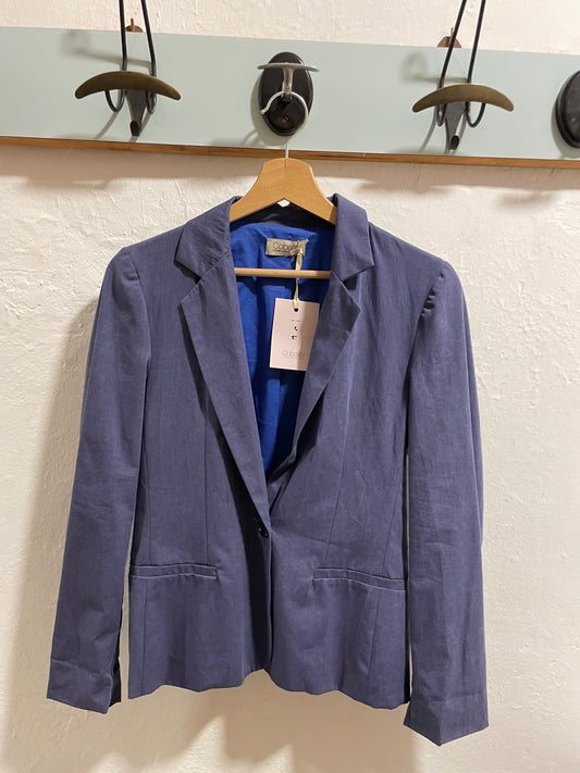 Blazer Aomame cotone blu delavè
