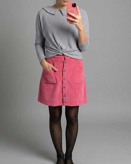 Gonna Felicity velluto fucsia