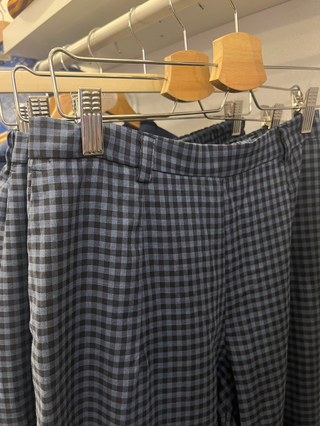 Sayuri cotone Vichy blu