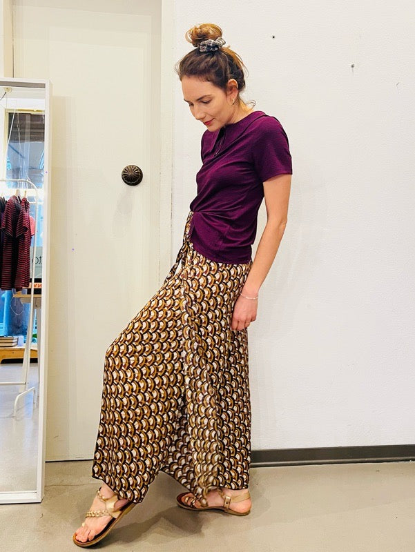 Pantalone Chandra viscosa fantasia giapponese