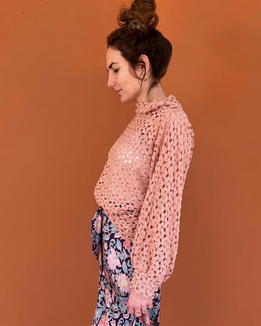 Juliet in pizzo di lana rosa