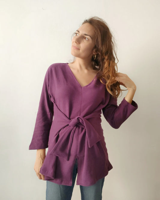 Maglia Multi viola caldo cotone