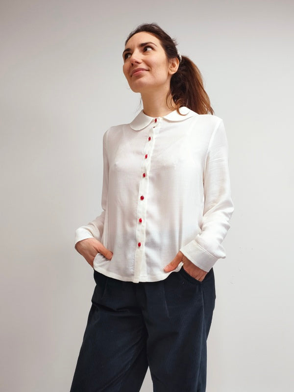 Camicetta in viscosa bianca