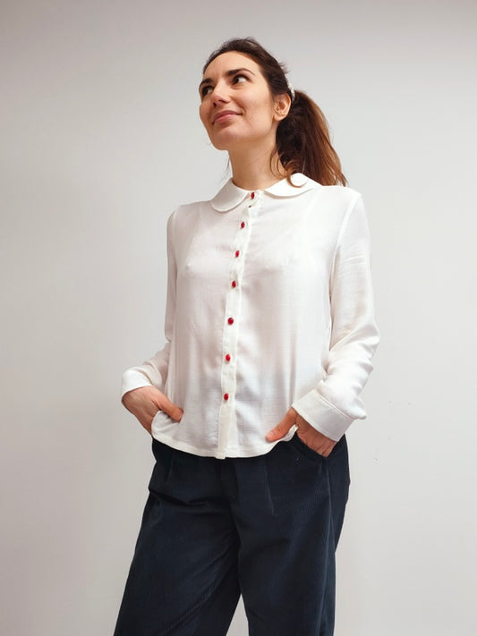 Camicetta in viscosa bianca