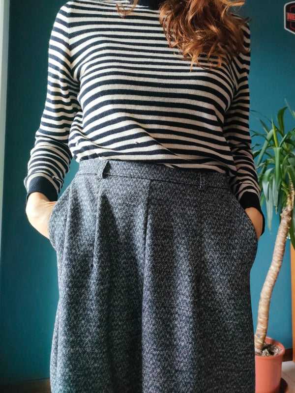 Pantalone Sayuri in lana spina di pesce