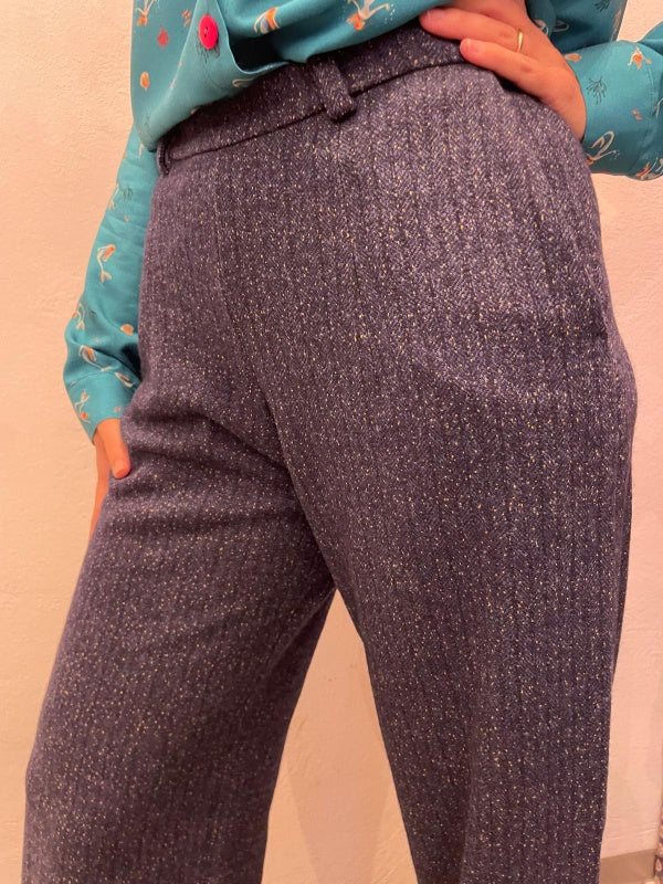 Pantalone Sayuri maglia in lana puntinata