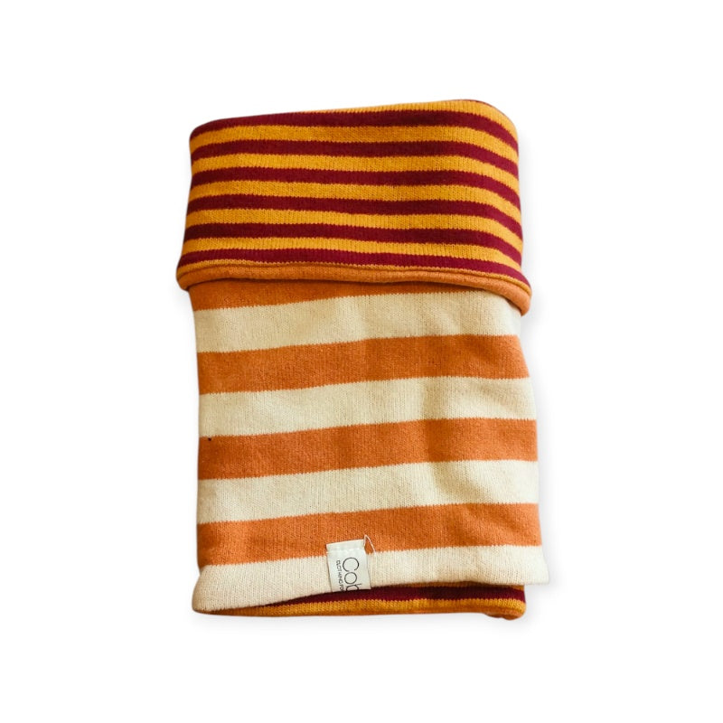 Scaldacollo reversibile - caldo cotone righe Crème caramel