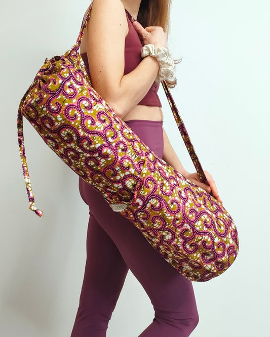 Borsa per yoga mat fantasia rosa
