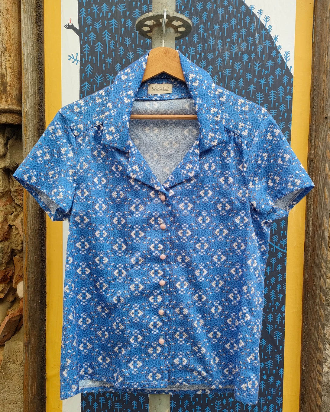 Camicetta Marilyn fantasia azzurra