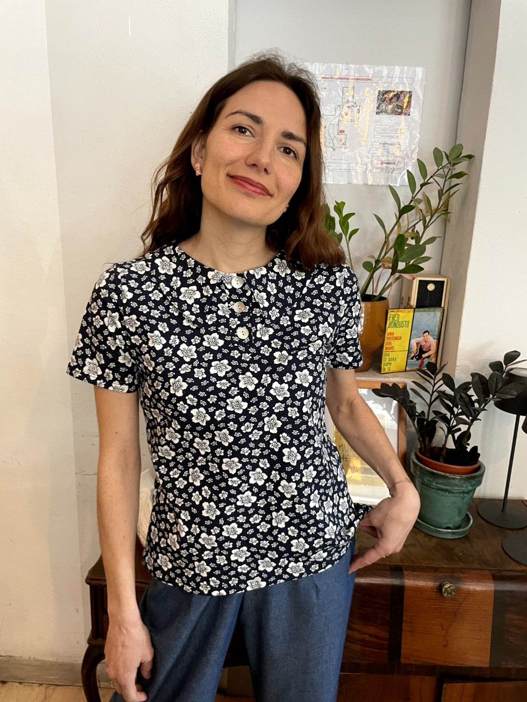 Rainbow _ Polo con colletto a fiori