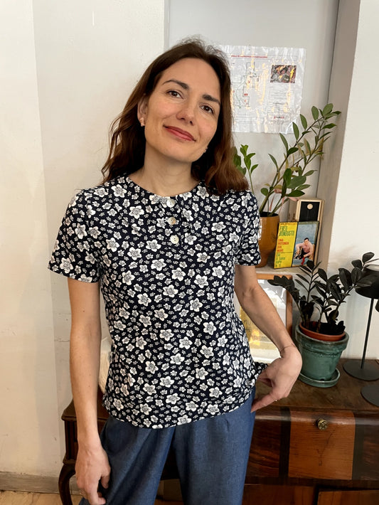 Rainbow _ Polo con colletto a fiori