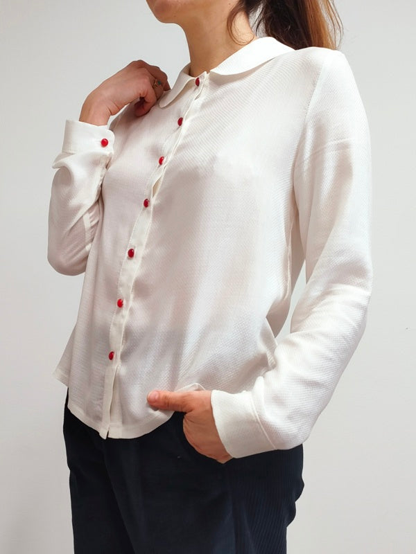 Camicetta in viscosa bianca