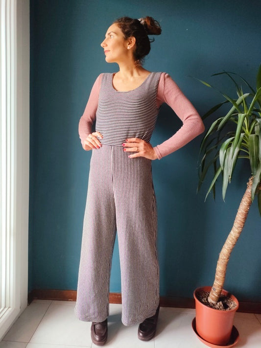 Tutone in caldo cotone a righine nere