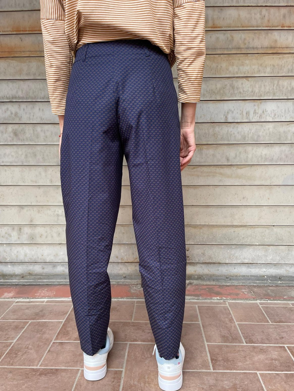 Bonnie popeline di cotone rombi marroni