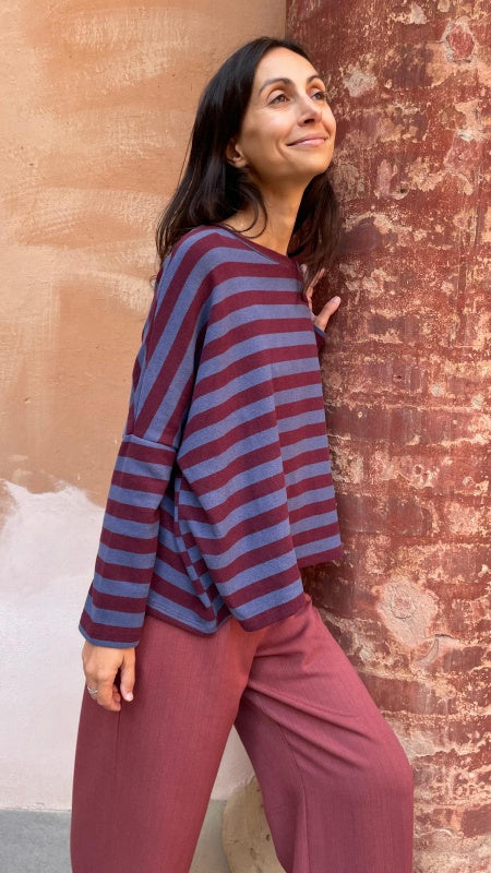 Maglia Ayaka nuvole e vin brulé caldo cotone