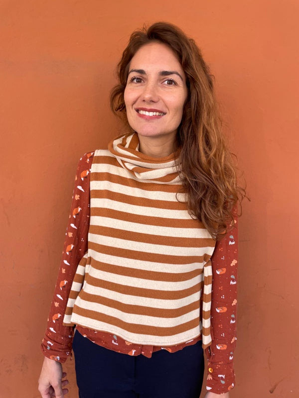 Gilet Fiamma Crème Caramel in caldo cotone