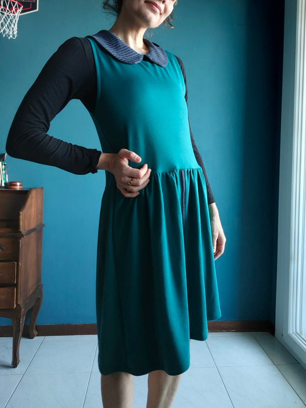 Abito Alice in cotone Ottanio