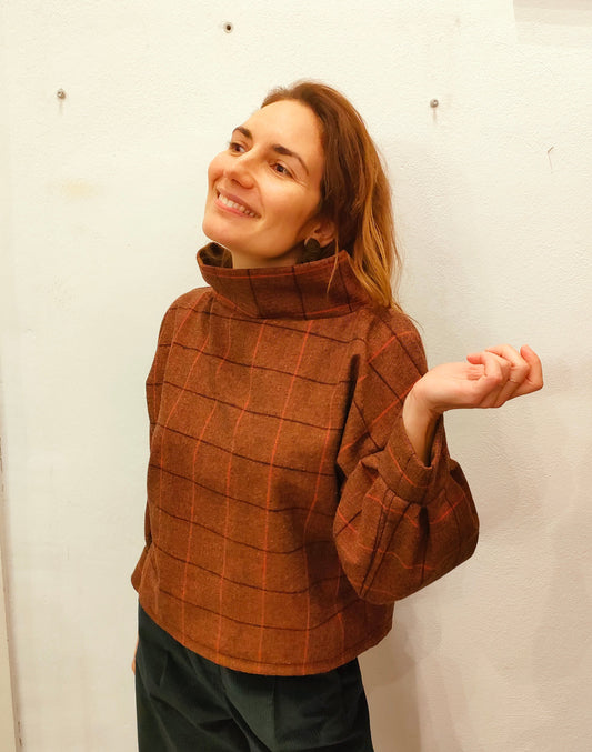 Maglia Juliet in lana spinata ruggine