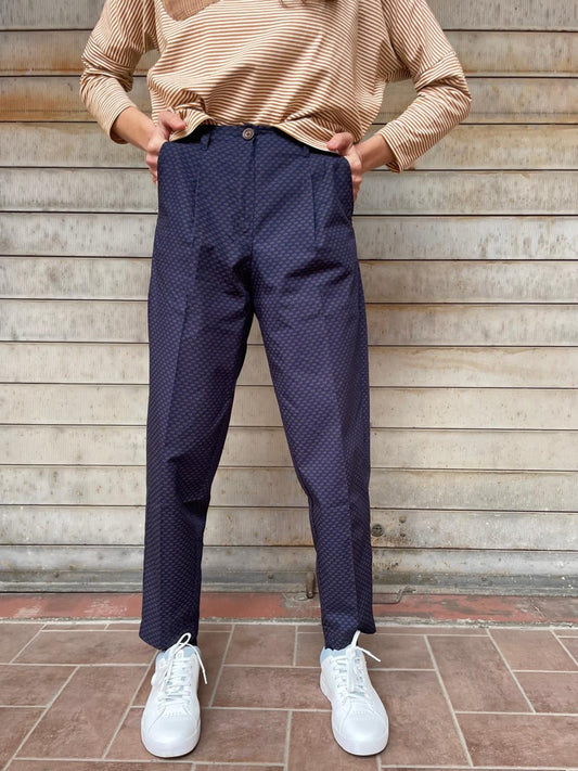 Bonnie popeline di cotone rombi marroni