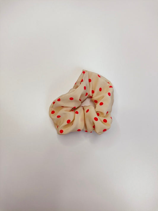 Scrunchie in seta pois