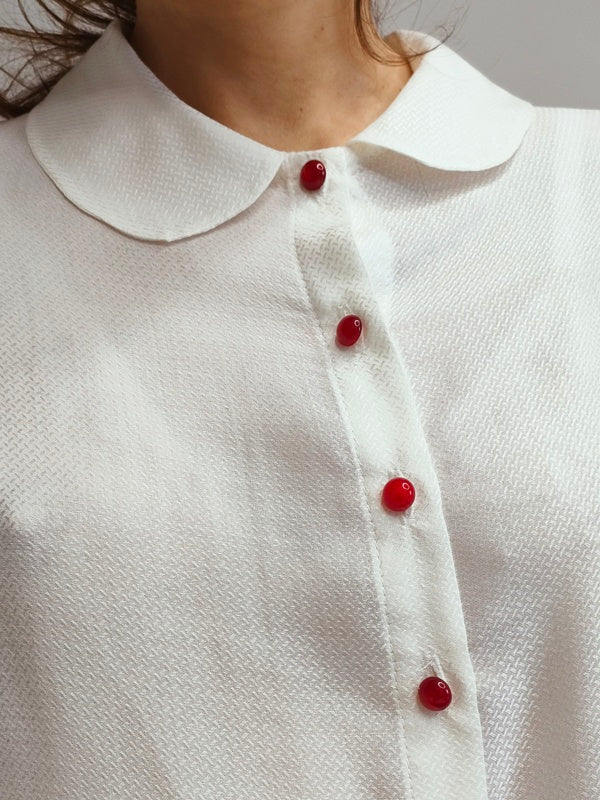 Camicetta in viscosa bianca