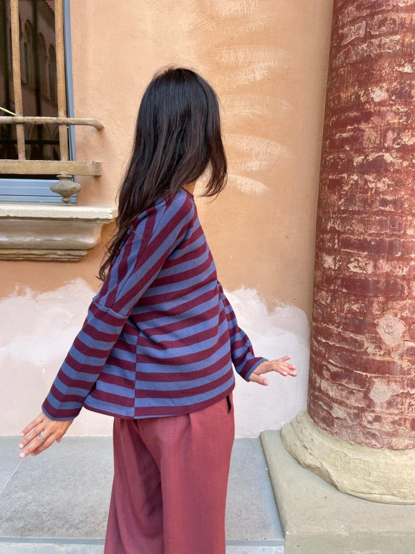 Maglia Ayaka nuvole e vin brulé caldo cotone