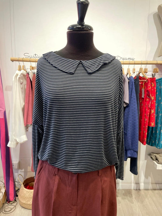 Maglia Candy righine blu e bianco